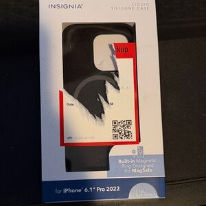 Insignia Black Liquid Silicone Case for iPhone 6.1" Pro 2022